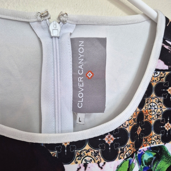 Clover Canyon Women’s Multicolor Floral Print Crop Top – Size Large - Picture 2 of 4